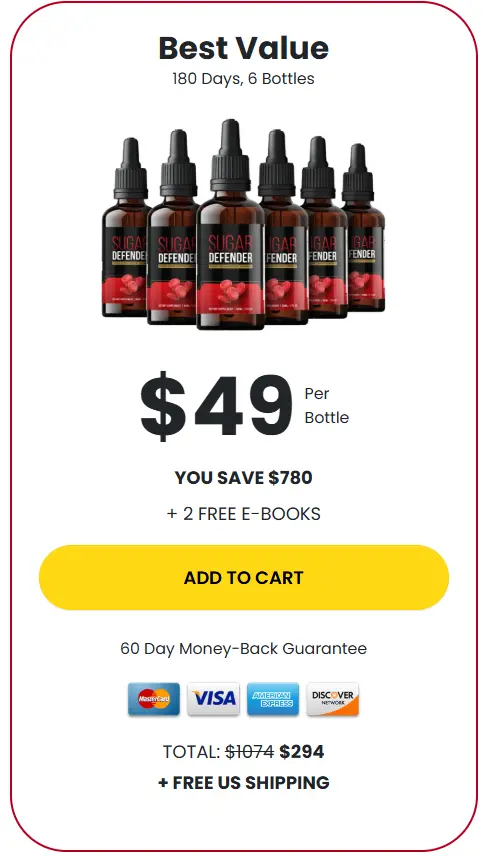 Buy Sugar Defender 6 Bottles